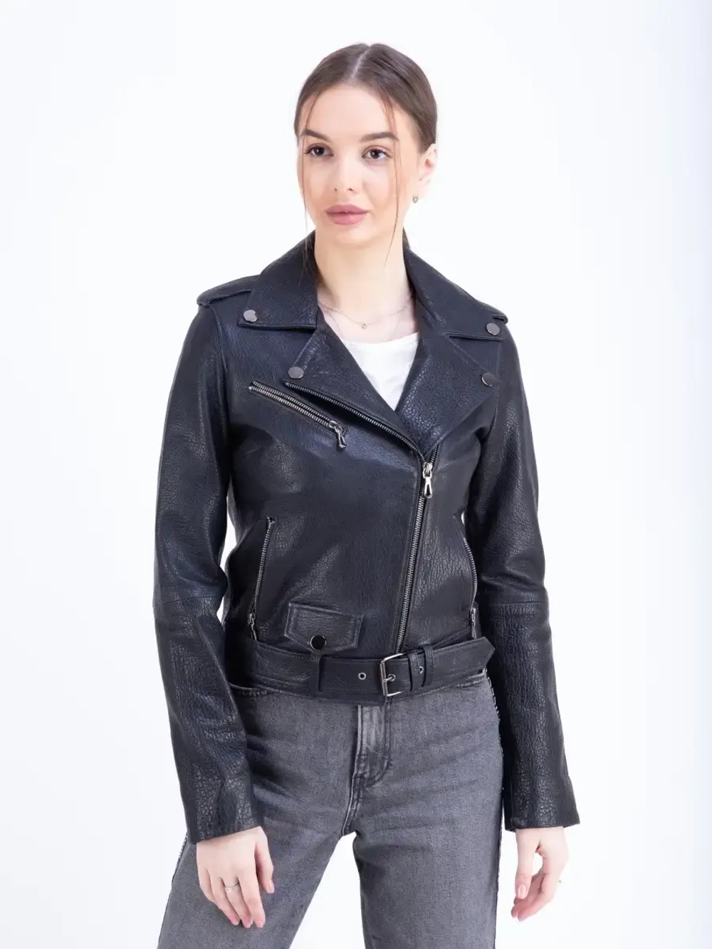 Косуха кожаная куртка женская Турция