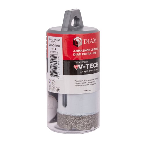 Коронка алмазная DIAM 40х35 М14 Extra Line V-TECH   320275