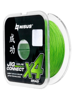 Шнур плетеный для рыбалки NISUS JIG CONNECT X4 PE Light Green 150m #0.4, 0.10mm 3.6кг/7.9LB (T-N-JC-X4-0.10-150-LG)