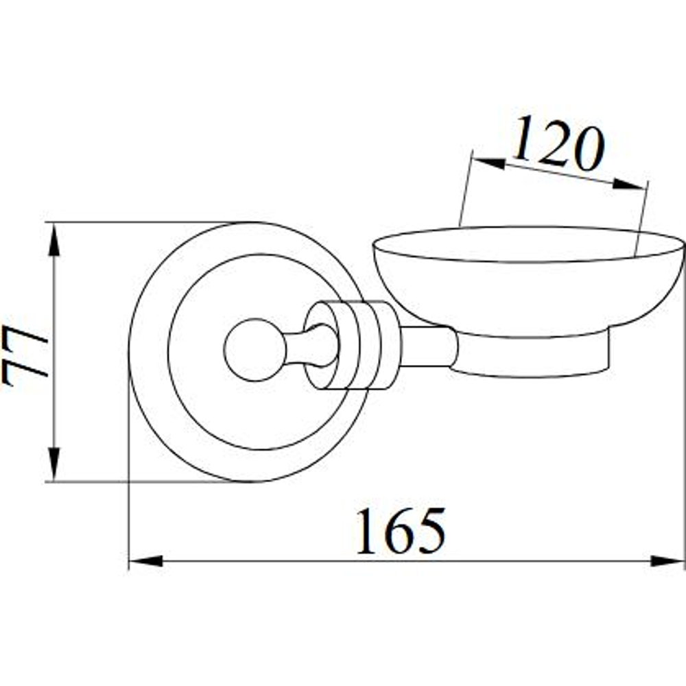 Мыльница Boheme Hermitage 10382 CHROME