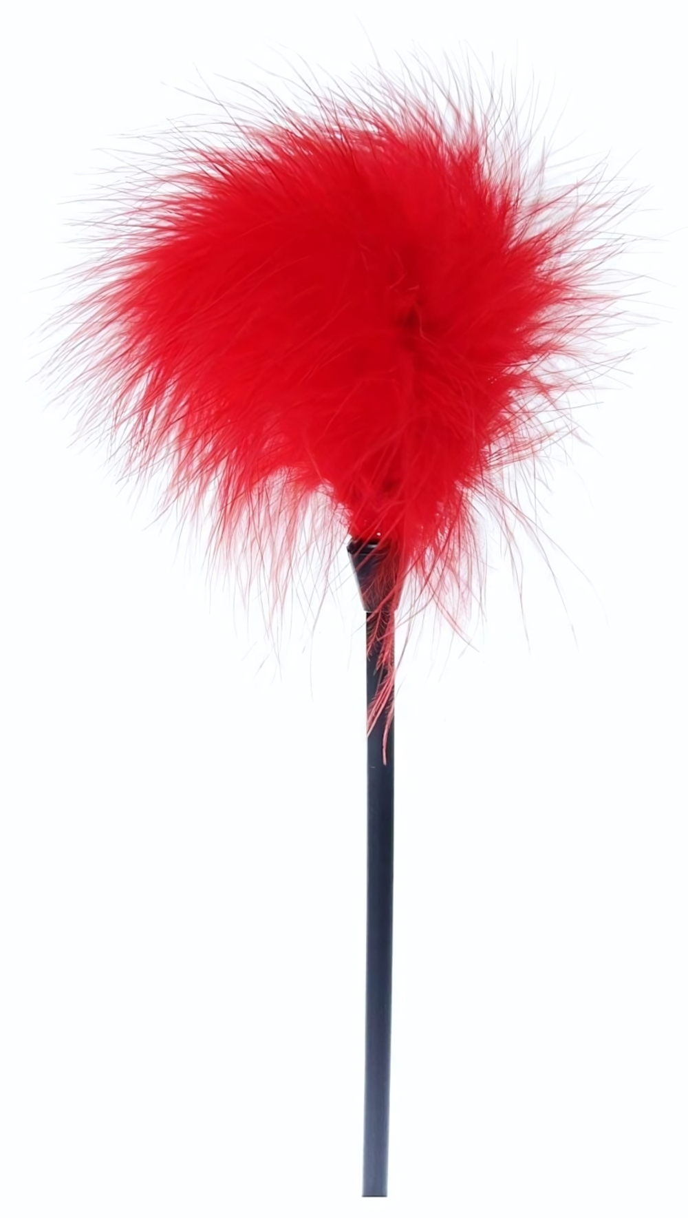 Красная пуховка для любовных игр - 28 см. (Цвет: красный)