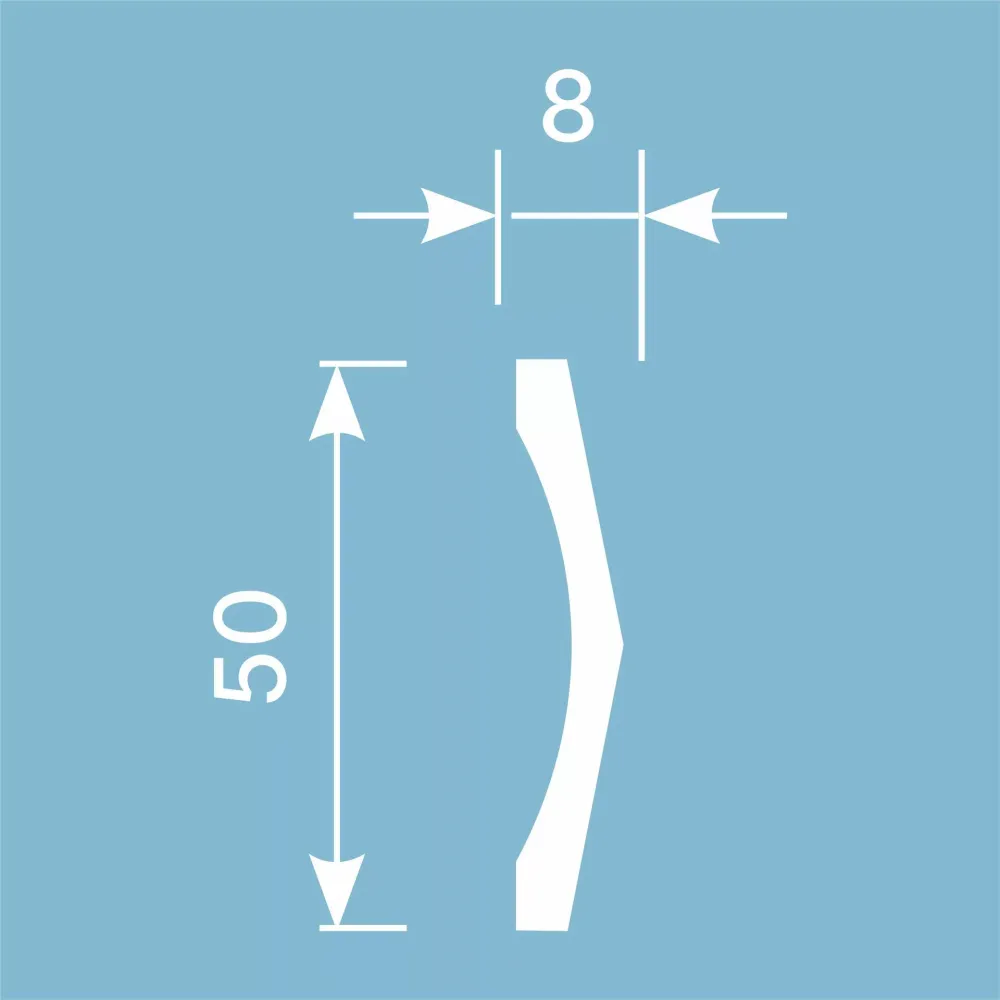 Молдинг Ecopolymer, 50x8 мм