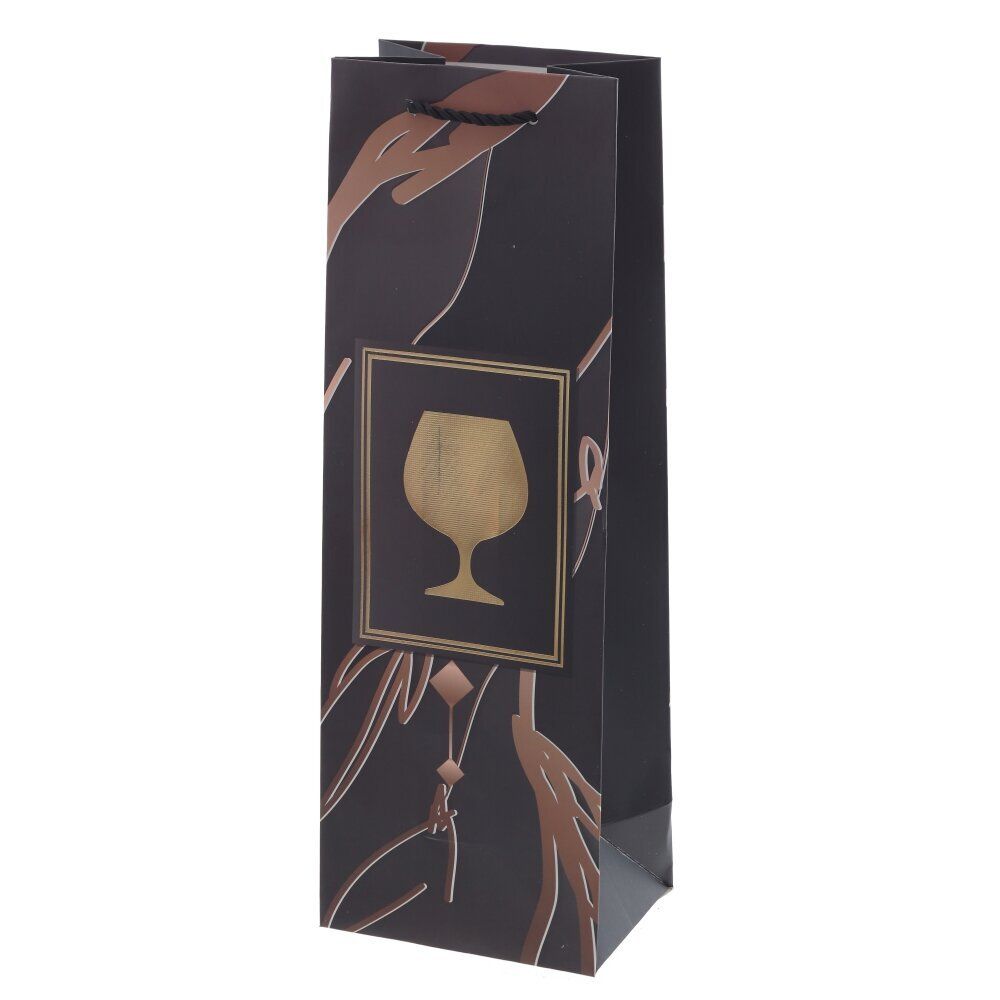 GAEM Пакет подарочный для бутылок (бумага 210г/м2, блок микс 12шт), L12 W9 H35 см, 4в.