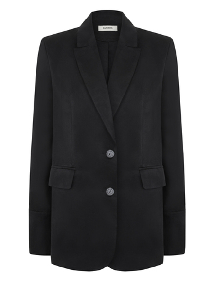 Жакет прямого кроя с манжетами на пуговицах