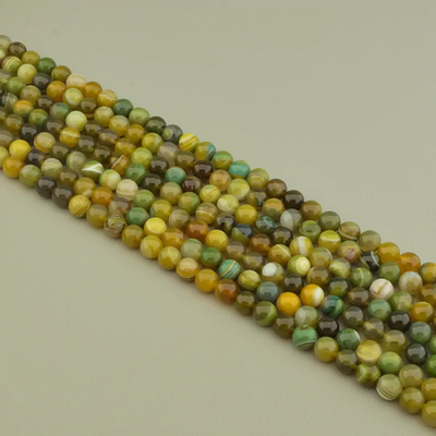 Нитка Агат 38 см. 8 мм. (Без замка) - Зеленая