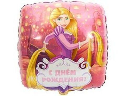 А 18" РУС С ДНЕМ РОЖДЕНИЯ Рапунцель S60