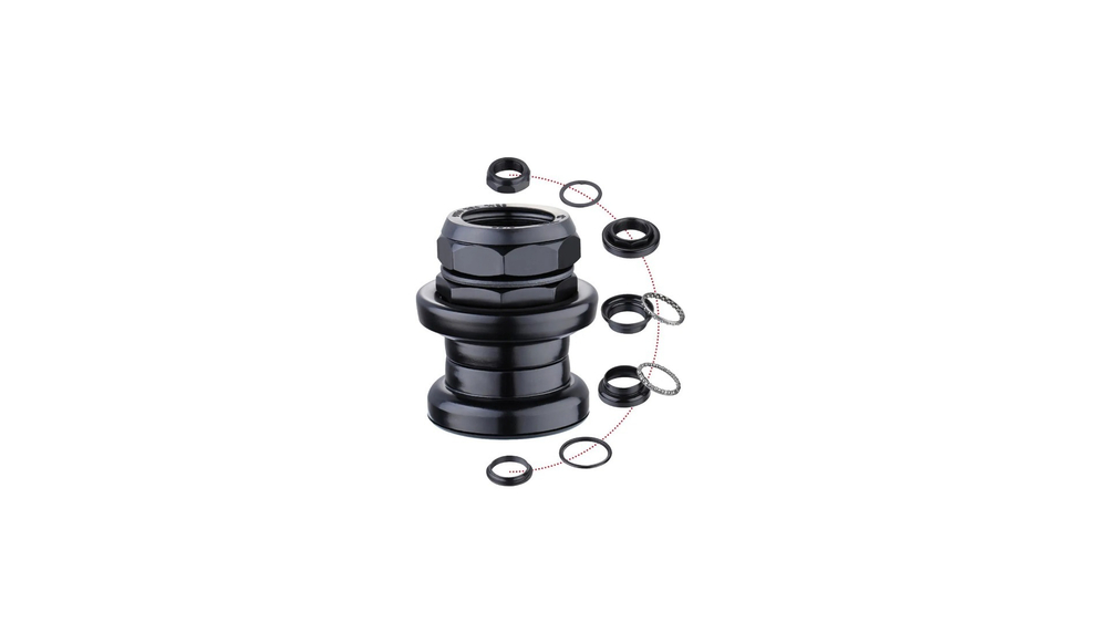 Рулевая колонка MIXIEER, 1-1/8", резьбовая, EC 34/28.6-26T  EC 34/30, подш.5/32"x20- 2шт, черная