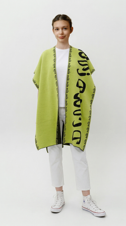 Накидка женская НК517-07/12Н зеленая неон