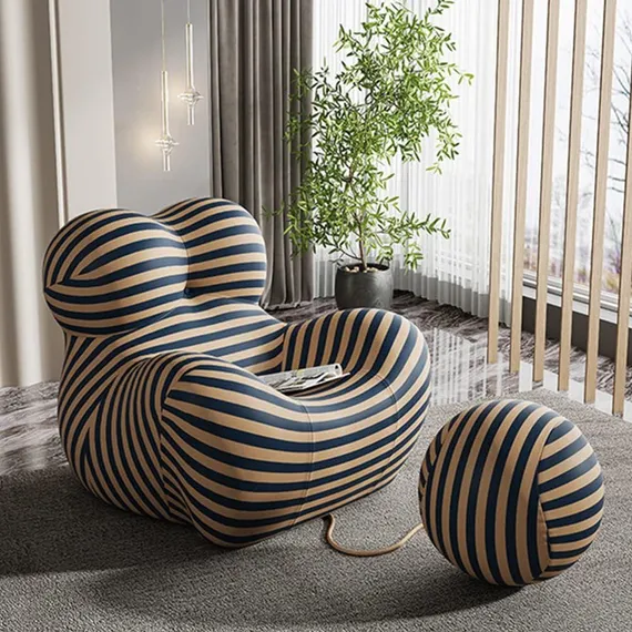 Кресло DIVA, чёрно-жёлтое