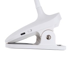 ULM-D602 10W-3000-6000K-DIM WHITE Светильник настольный светодиодный прищепка. Сенсорный выключатель. Диммер. Белый. TM Uniel