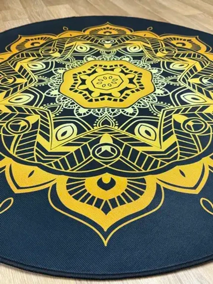 Круглый безворсовый ковер 120х120 для дома