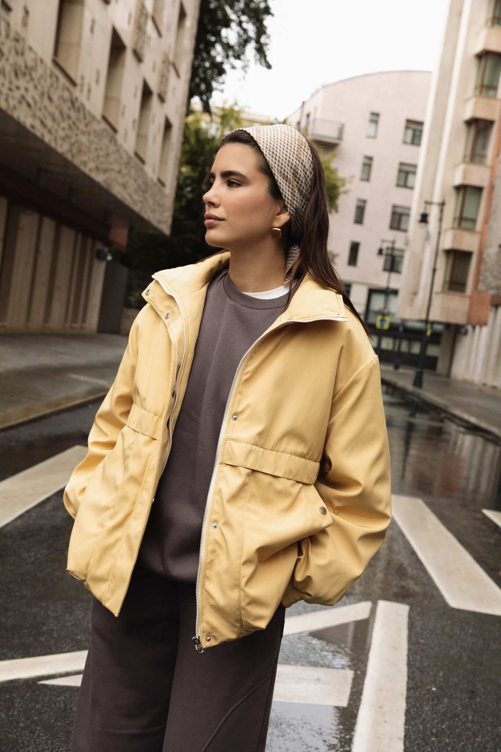 Бомбер утепленный "Желтый" женский