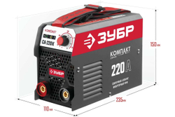 Инверторный сварочный аппарат Зубр 220 А, СА-220К
