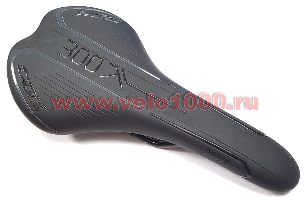 Седло  DDK-5495-01 для MTB/RACE 270x145мм, рельсы полые Cr-Mo. Лого "300". Чёрное