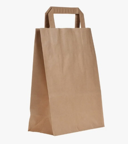 Крафт пакеты с плоскими ручками 36х22х9см 70гр/м 2-х слойные коричневые (1/200шт)