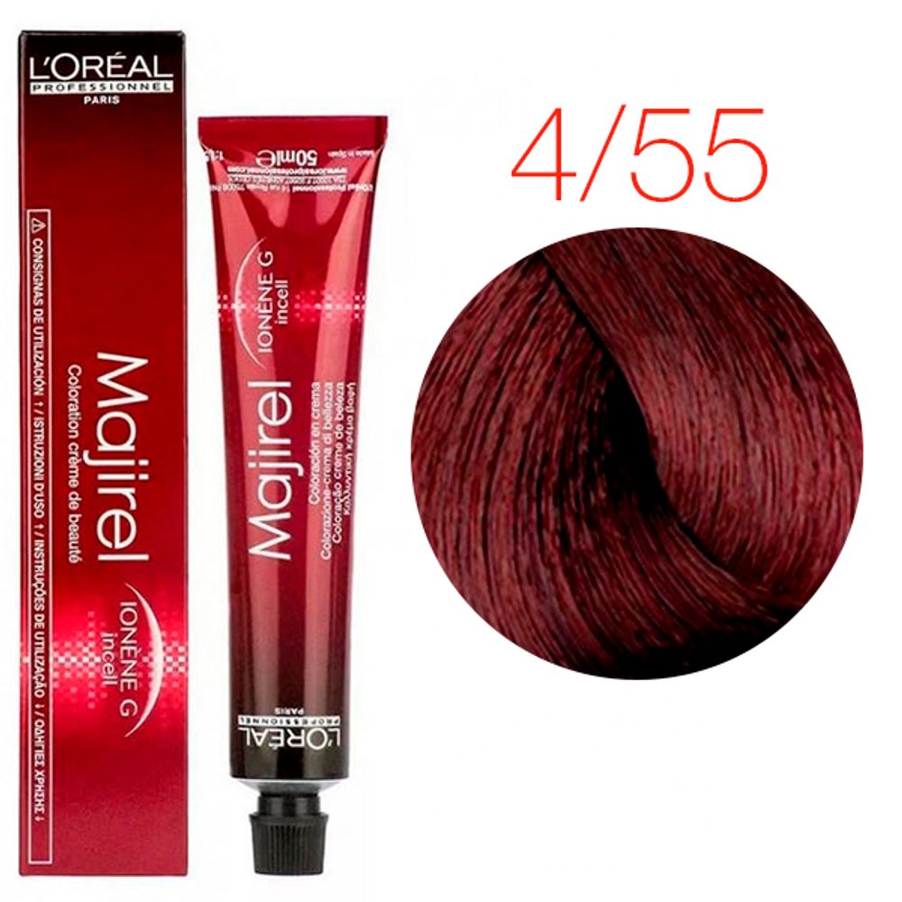 L&#39;Oreal Professionnel Majirel 4.55 Шатен красное дерево 50мл