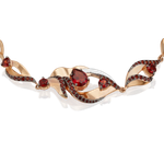 Браслет «Стихия огня» из комбинированного золота c гранатами Артикул: 05-0799-00-204-1111