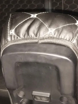 Чехол на штатный подлокотник Лада Веста (белая нить Бабочка)