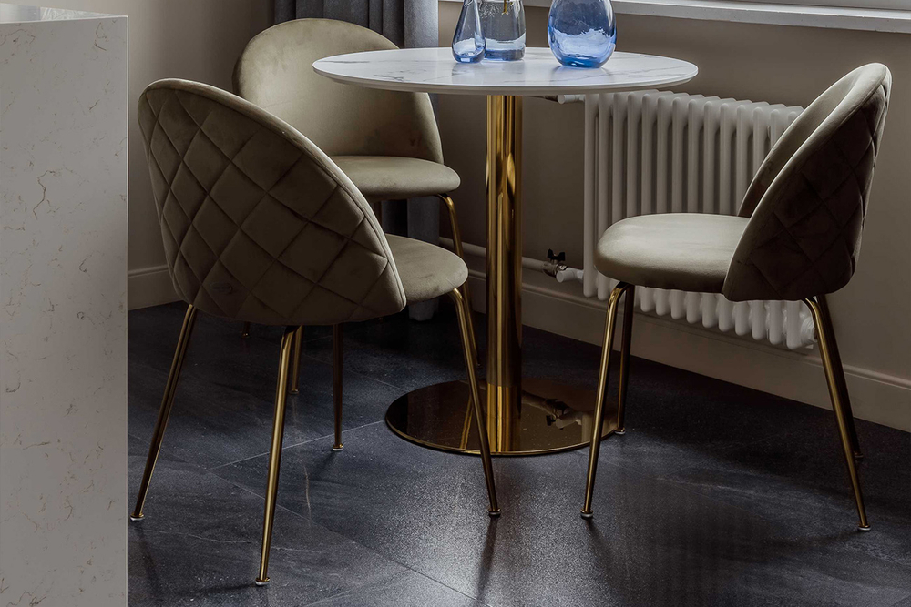 Стул Garda Decor велюр хаки, мет.ножки 50*53*77 см