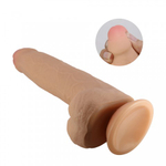 Реалистичный фаллоимитатор на присоске Draco Sliding skin (23,3*4,3 см) телесный