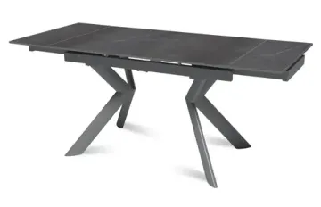 Стол "БРИДЖ" 120-180 керамика Armani Grey мат., опора черный муар