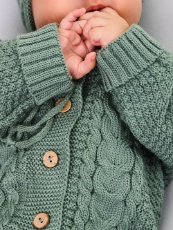 вязаный комбинезон для новорожденных