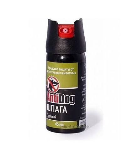 Баллончик для самообороны от собак Antidog Шпага 65 мл