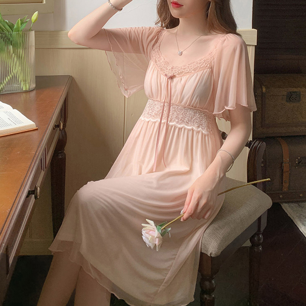 [m]Сорочка(винтаж) короткий рукав ААА-24