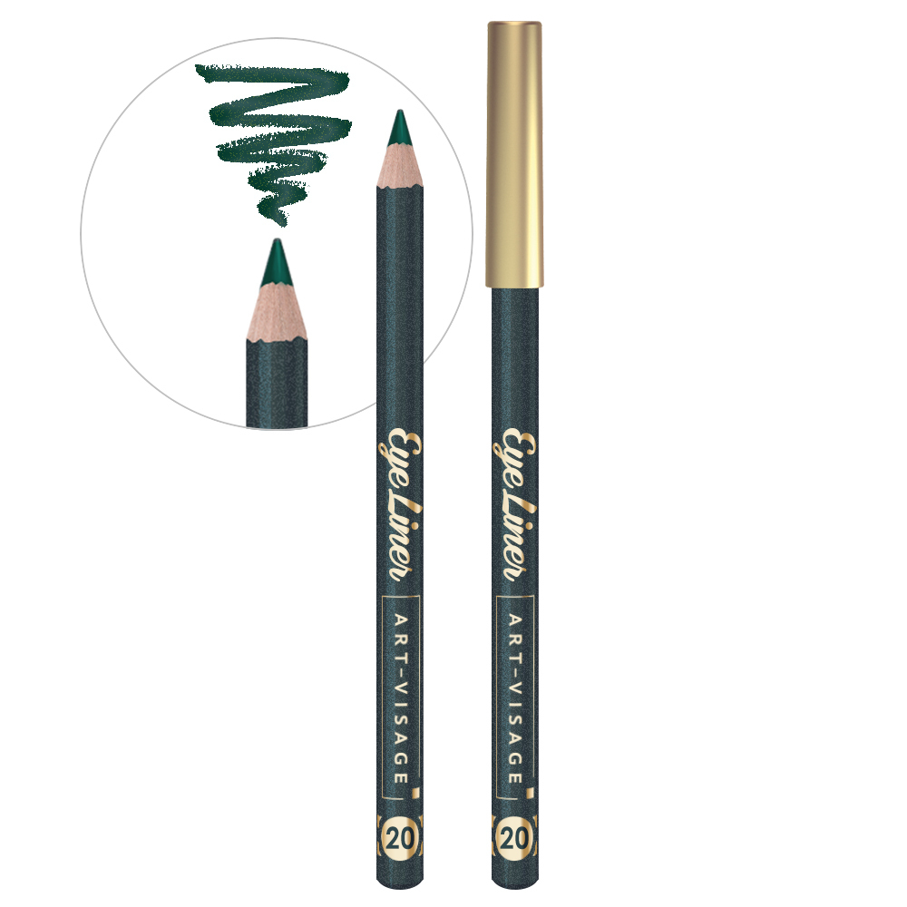 Art-Visage Карандаш для глаз Eye Liner, тон №20,  Изумрудный металлик, 1,3 гр