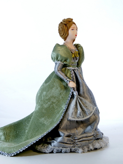 Кукла коллекционная Дама в бальном платье 19 века