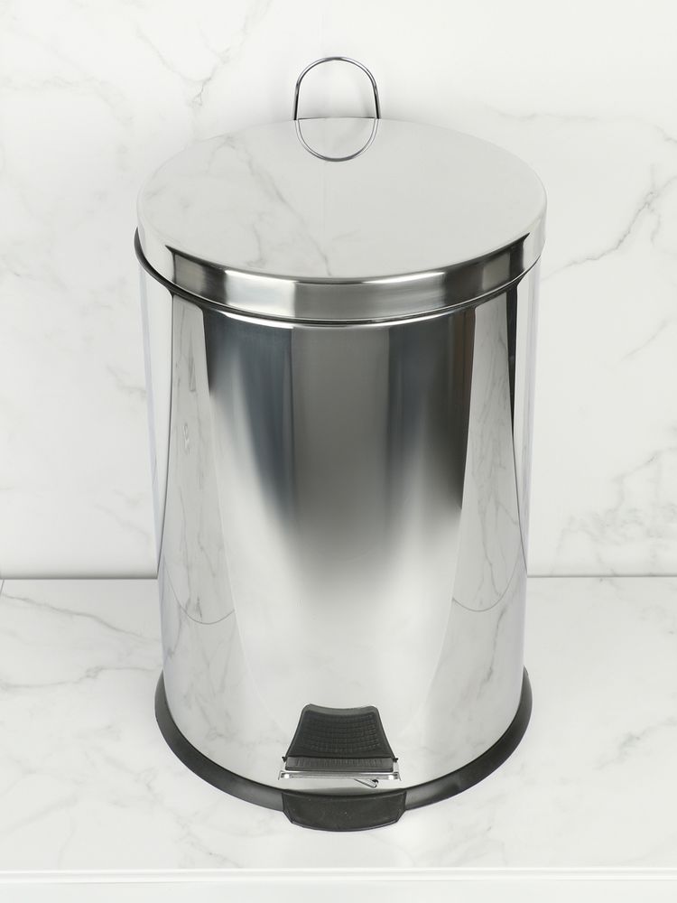Ведро для мусора с педалью 20 л. нерж. сталь NOFER 09100.20.B глянцевый