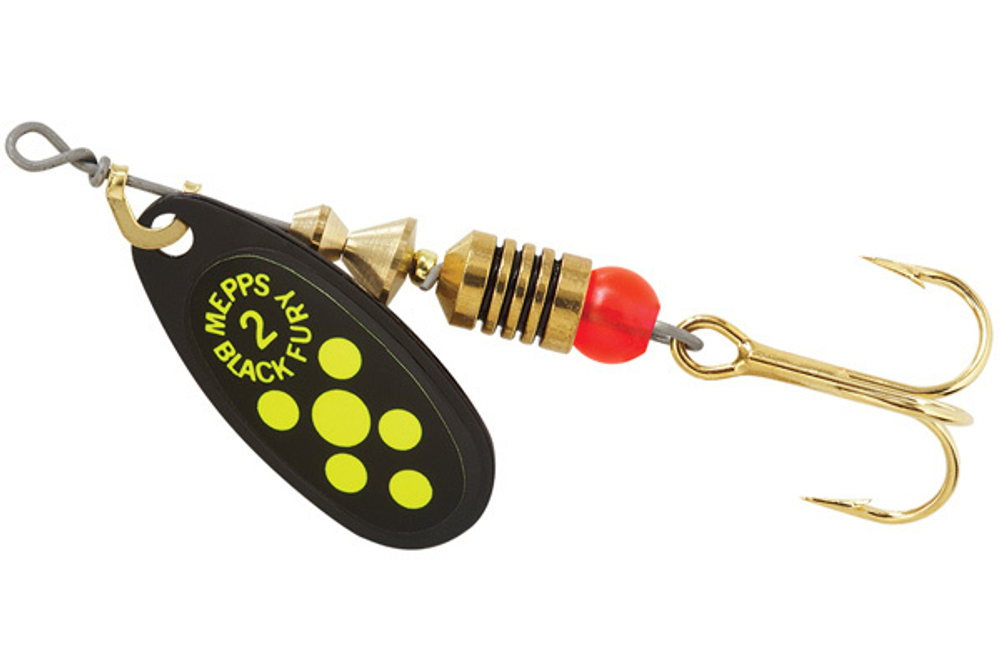 Блесна вращающаяся Mepps BLACK FURY 2, Black/Chartreuse