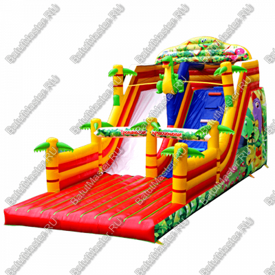 Надувной батут-горка "Тропические приключения"