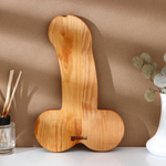 Деревянное блюдо для подачи в форме члена (32,5 х 20 х 1,7 см) (Цвет: коричневый)