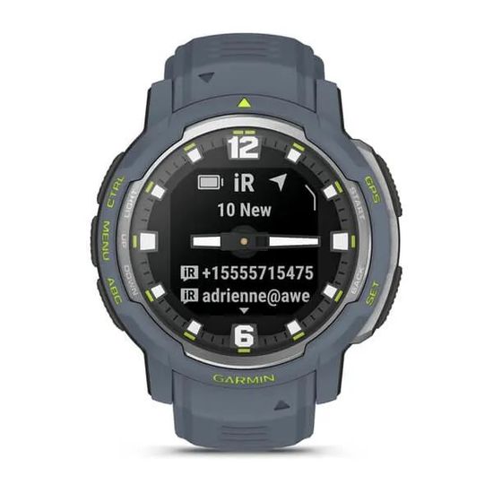 Умные часы Garmin Instinct Crossover - Standard Edition, синий гранит