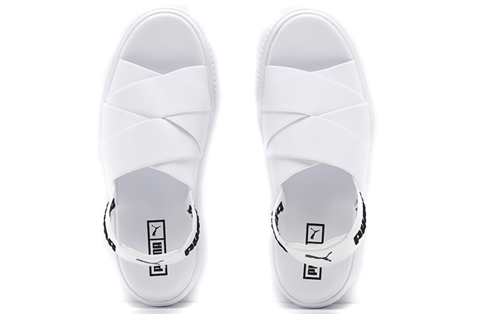 PUMA Platform Trace Sports Sandals "White Black" Women"s
