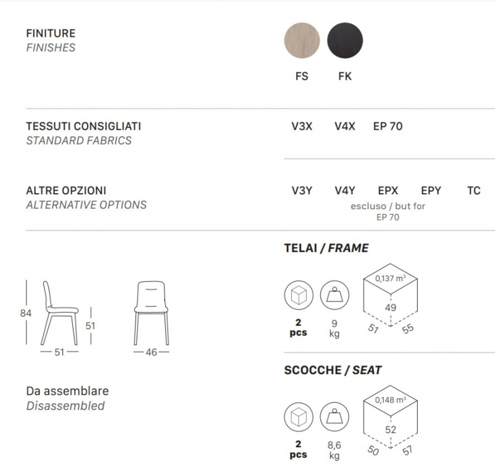 Стул с обивкой Scab Design Natural Alice Pop, дымчатый бук, слоновая кость