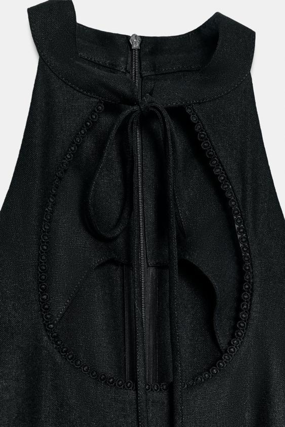 ZARA КОМБИНЕЗОН ХАЛТЕР, ЧЕРНЫЙ