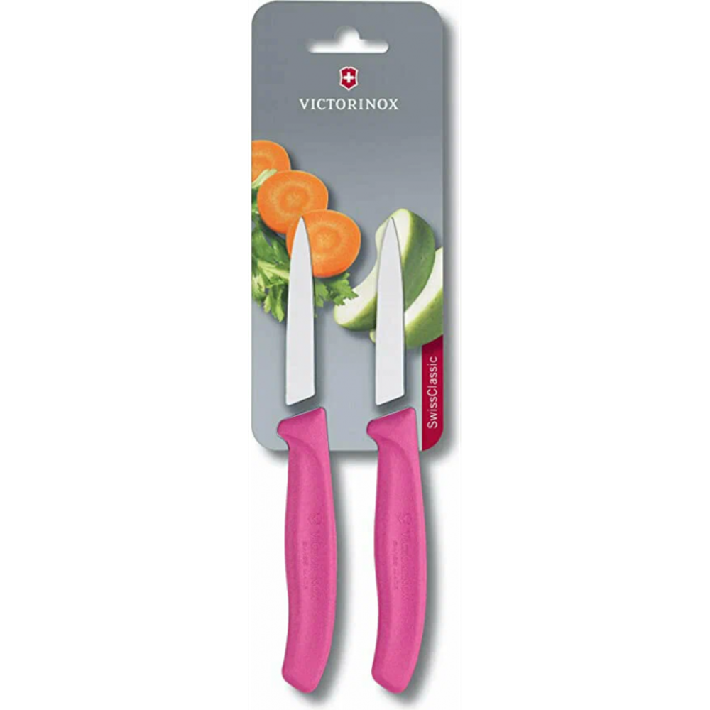 Набор Victorinox кухонный, 2 предмета, лезвие прямое, розовый