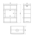 Камин ASTON 700 «VYBORG» Н-1276 Амфиболит