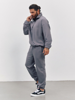 Свитшот "half zip" флисовый (серый)