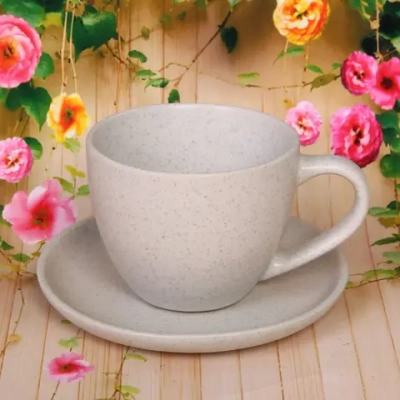 Чайная пара керамическая «Stone» (кружка 250мл+блюдце)
