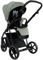 Детская коляска Roan Sol 2.0 3 в 1 с автокреслом Pituso Baesa Pro Black,Beige Canopy SLL/33/T Sage Green/Black/руч.Black