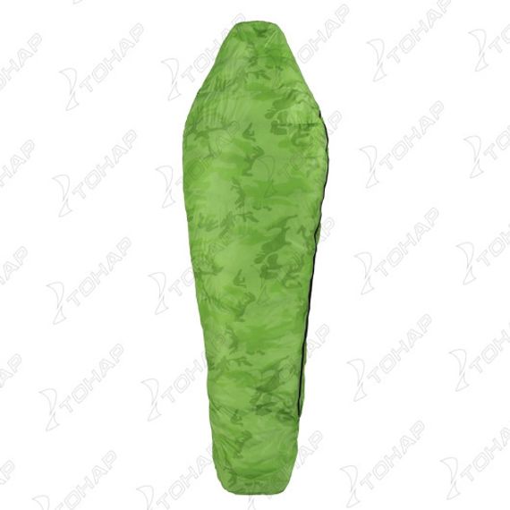 Спальный мешок пуховый PREMIER 210х80см (t-20C) зеленый (PR-SB-210x80-G)