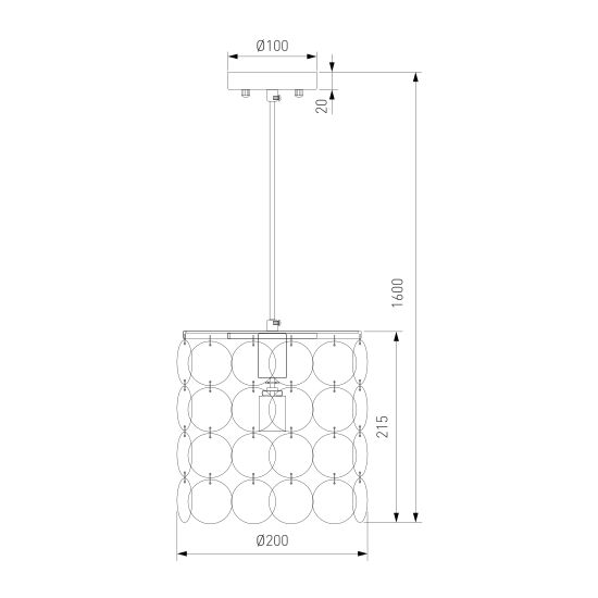 60185/1 / подвесной светильник / хром /перламутр