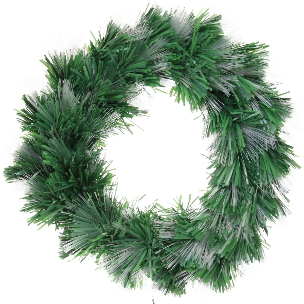 Венок хвойный «Волшебные переливы» d-40 см светодиодный, Теплый белый