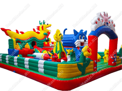 Коммерческий надувной батут "Звериная компашка"