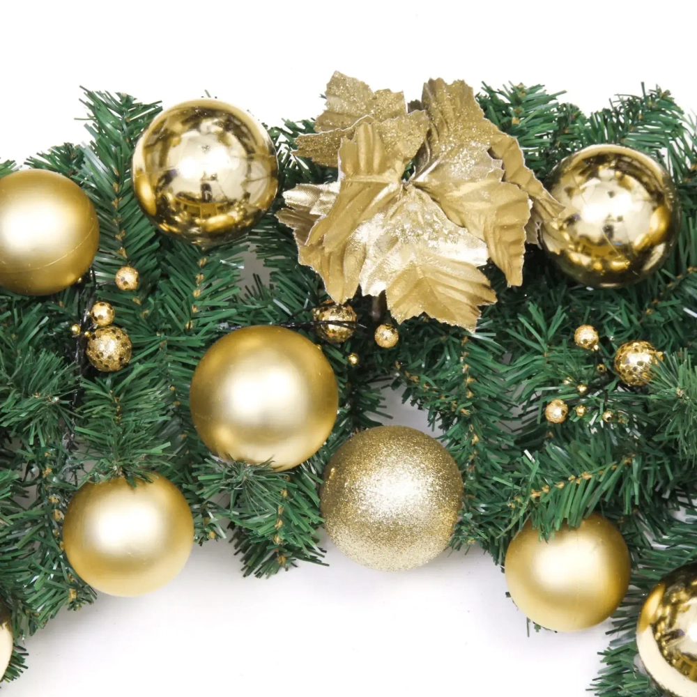 Гирлянда хвойная «Сказочное чудо» 1,8 м d=30 см, ПВХ, золото (SST1950R-180)