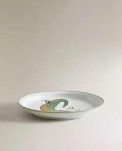 ZARA HOME ДЕТСКАЯ КЕРАМИЧЕСКАЯ ТАРЕЛКА С ПРИНТОМ «КРОКОДИЛ», РАЗНОЦВЕТНЫЙ