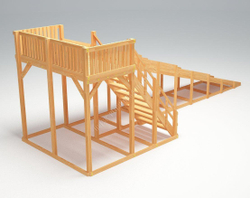 Зимняя горка TORUDA Север wood-6 (скат 7.6 м)